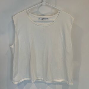 Lily & Taylor Sleeveless 3XL white Viscose Bl Tank